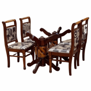 Glass Top 4-Seater Dining Table – Sleek & Durable