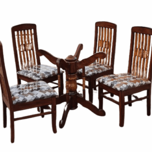 Stylish Glass Top 4-Seater Dining Table – Sleek & Durable