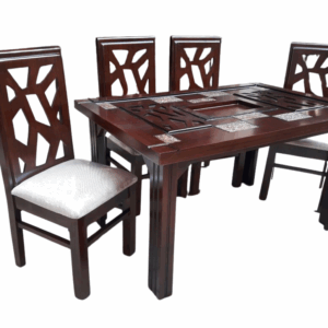 Compact 4-Seater Wooden Dining Table – Ideal for Small Families