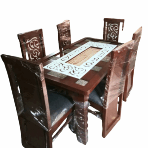 Modern Rectangular 6-Seater Dining Table for Family Dining