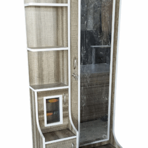 Modern Wooden Dressing Table with Mirror & Stool