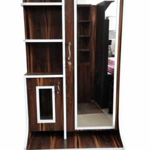 Rustic Oak Finish Vanity Table with Drawers