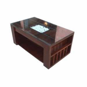 Oval Glass Teapoy Table – Elegant & Space-Saving